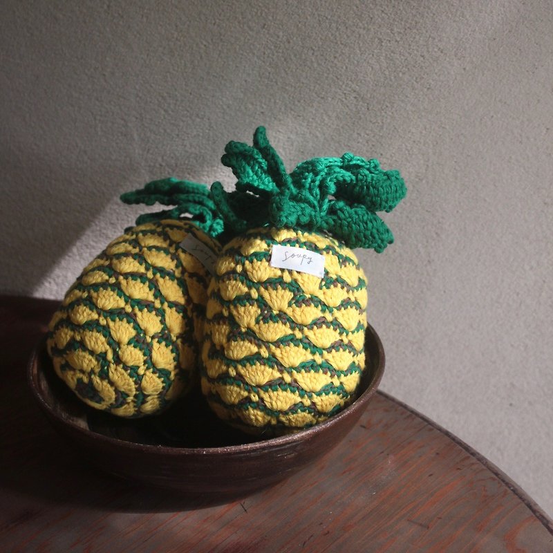 Pure cotton hand-knitted pineapple - Kids' Toys - Cotton & Hemp 