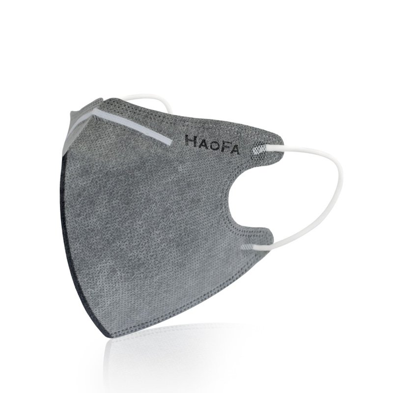 N95【HAOFA x MASK】3D 氣密型立體  活性碳成人款口罩│50入/盒 - 口罩/口罩收納套 - 其他材質 灰色