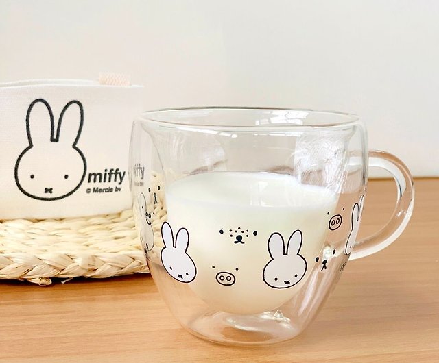 Miffy正版授權 心型雙層玻璃杯夏日必備 設計館我適文創 杯 玻璃杯 Pinkoi