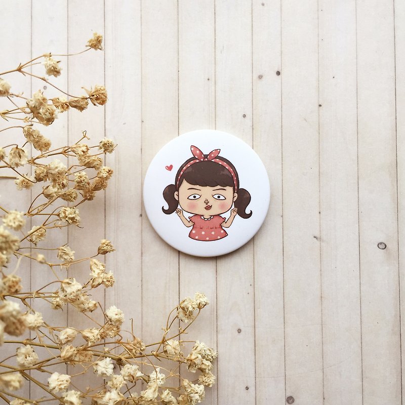 [Mary with baby teeth] badge / magnet - Badges & Pins - Other Materials Multicolor