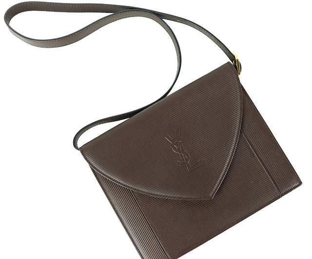 Genuine Leather Vintage Stripe Messenger Bag