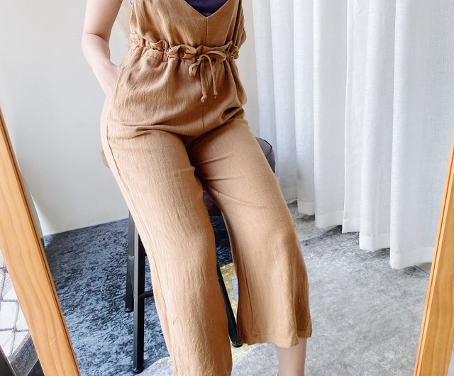 Shop Drawstring waist cotton jersey jumpsuit