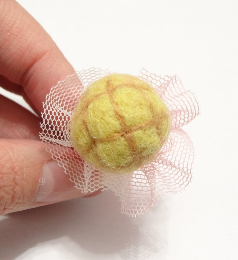 Pineapple of wool hair ring for children(Single ball) - Wool felt - เครื่องประดับผม - ขนแกะ หลากหลายสี