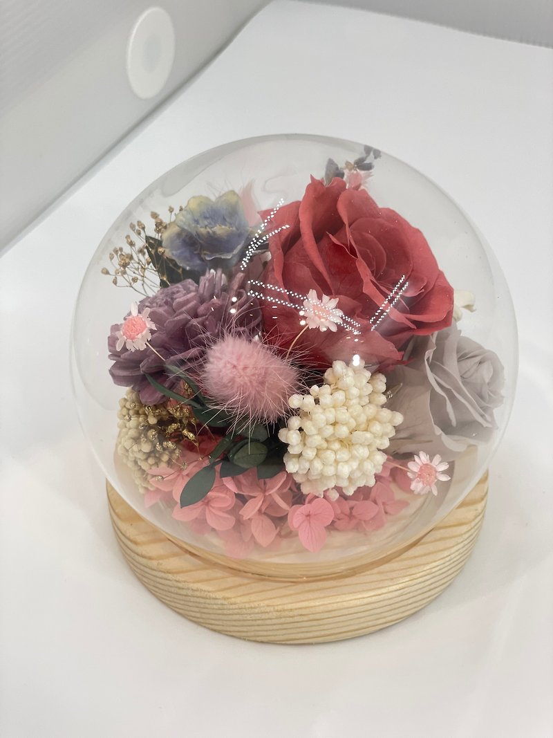 Glass cover immortal flower gift - Dried Flowers & Bouquets - Plants & Flowers 