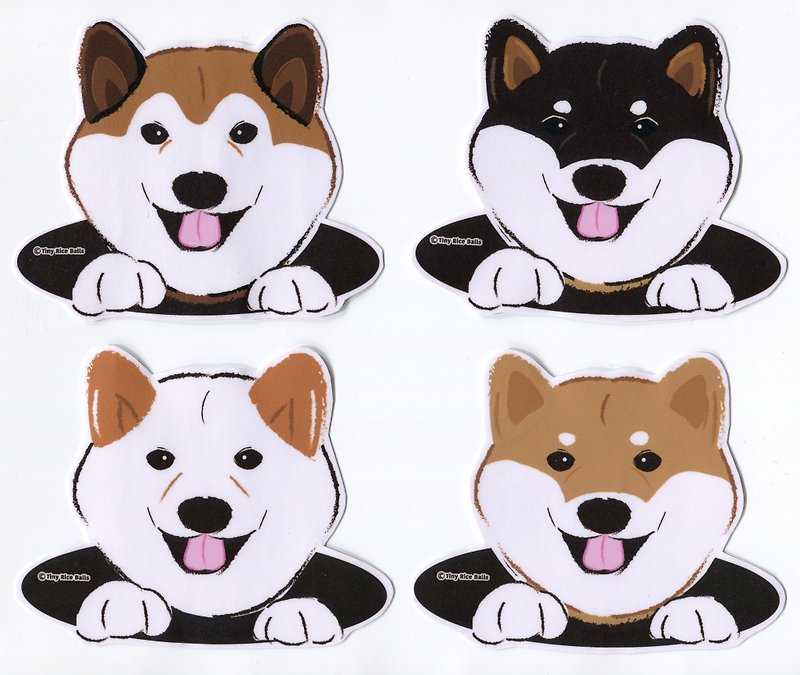 Shiba Inu Large Sticker Choose 1 Sticker Waterproof - Stickers - Paper 