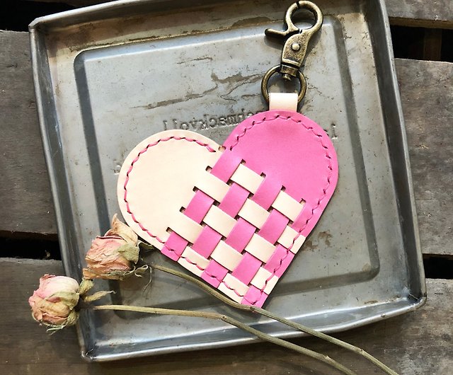 Personalised Heart Keyrings - Personalised Leather Products