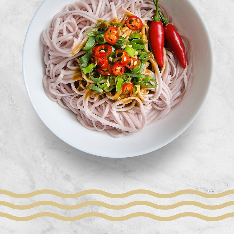 [Wu Du Noodle] Purple sweet potato rice bean skewers + miso chili sauce | vegan | (3 packs/bag) - บะหมี่ - วัสดุอื่นๆ 