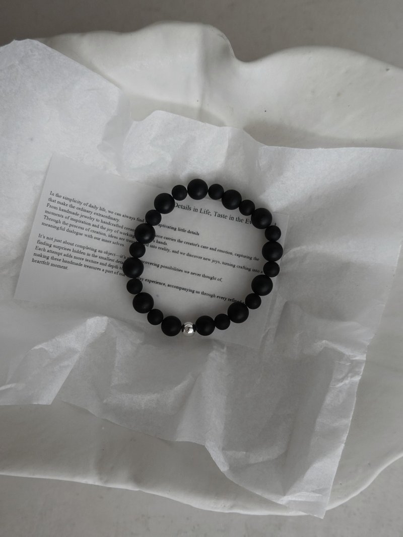 Zhu.handcrafted__Silent Guard__純銀/黑瑪瑙 - 手鍊/手環 - 純銀 