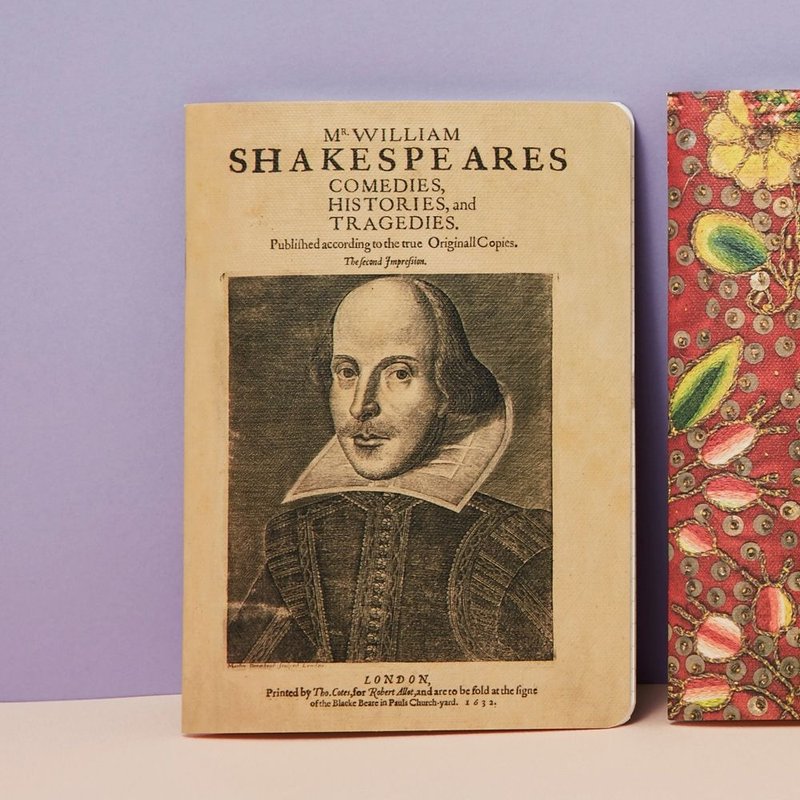 7321 - Shakespeare Classic Striped Notebook M-Shakespeare, 7321-87431 - Notebooks & Journals - Paper Khaki