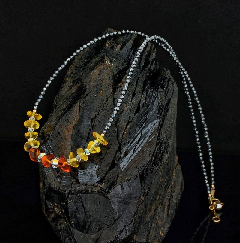 1/20 14K GF Terahertz Necklace with Japan Memory Wire - สร้อยข้อมือ - เครื่องเพชรพลอย 