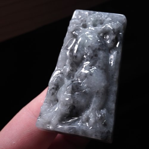 瓔珞翡翠 飄烏雞翡翠下山虎項鍊 | 天然緬甸玉A貨翡翠 | 送禮