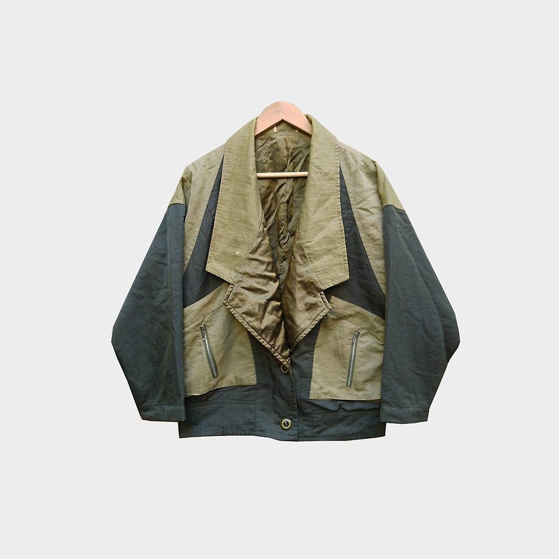 古著飛鼠袖外套 B37 - 女大衣/外套 - 聚酯纖維 綠色
