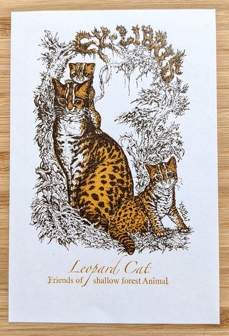 藏書票 【淺山動物之友】－台灣石虎 - 書籤 - 紙 