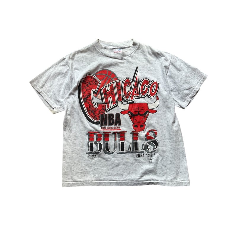 美國古著 90s Vintage NBA 芝加哥公牛隊 T-shirt - 男 T 恤 - 棉．麻 多色