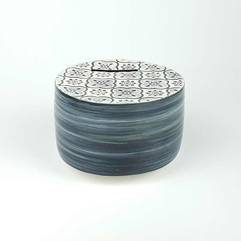 Window Flower Series - Grilles - Coin Banks - Porcelain Black