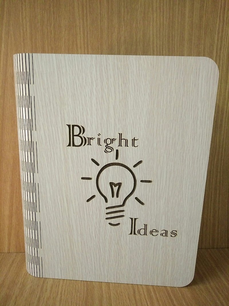 【客製化禮物】A5一體成型筆記本─Bright Ideas 手帳/文具/筆記 - 筆記本/手帳 - 木頭 