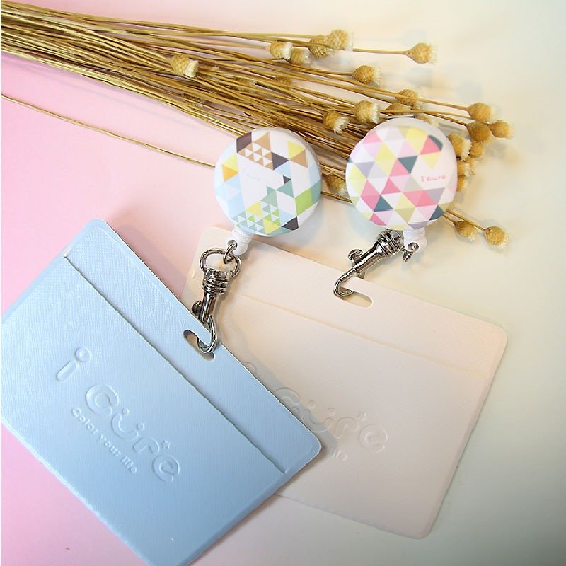 i Hao Clip Telescopic Card Set-Mountain and Sea Forest Series / Hearty Mountain_AZN13 玫瑰园_AZN14 - ID & Badge Holders - Other Materials Pink