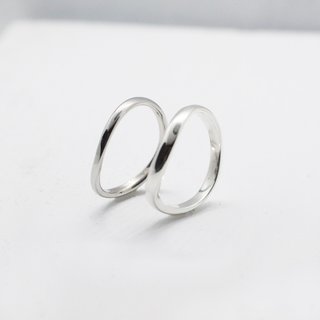 Romance Series-Swaying Wave Sterling Silver Lovers Ring