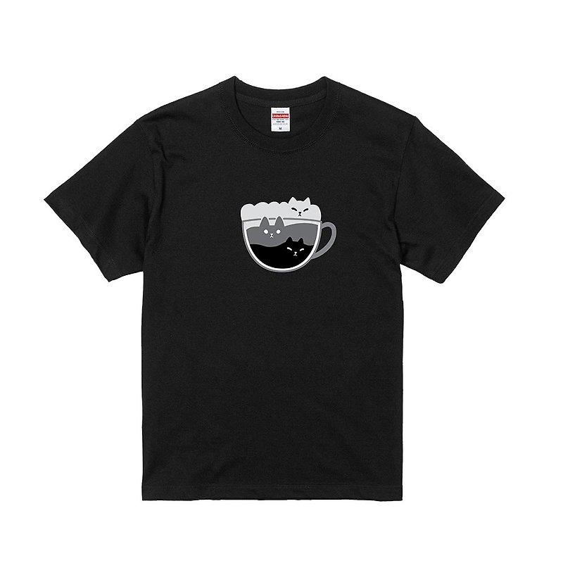 咖啡貓T恤 - 拿鐵咖啡