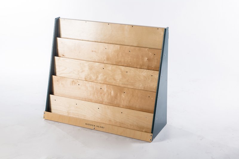 Five Shelf Book Display - Kids' Furniture - Wood Gold