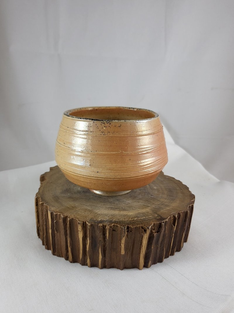 柴燒金色大茶碗 - 茶壺/茶杯/茶具 - 陶 金色