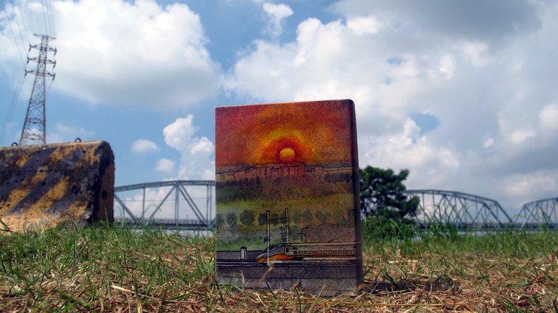 hand-painted manuscript manual sunset accompany me home - Notebooks & Journals - Paper 