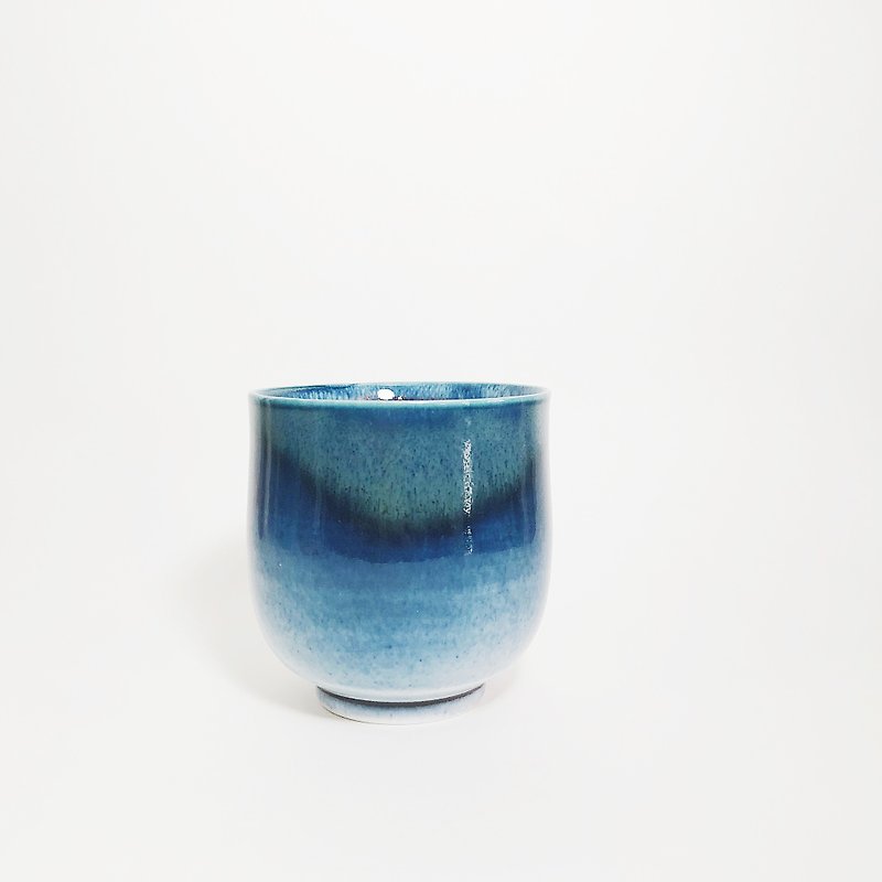 窯變釉手作陶瓷茶杯－星空藍 - 茶具/茶杯 - 陶 藍色