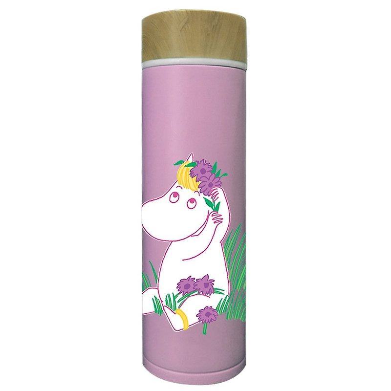 Moomin Moomin license - wood cover thermos (pink) - อื่นๆ - โลหะ สึชมพู