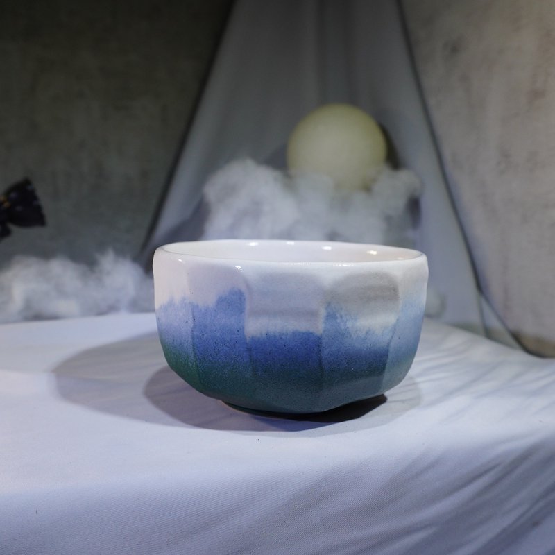 Aoyama hand-cut bowl, tea bowl, water cube, tea wash, water bowl, rice bowl - capacity about 450ml - ถ้วยชาม - ดินเผา หลากหลายสี