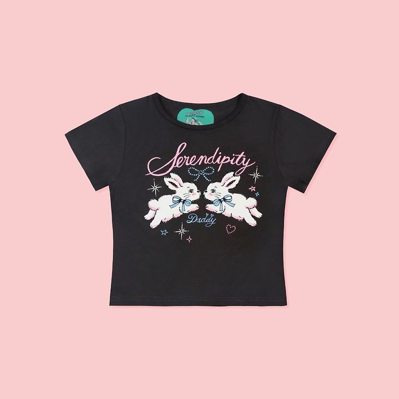 DADDY | Serendipity Top baby tee shirt, super cute rabbit pattern. - 女 T 恤 - 其他材質 