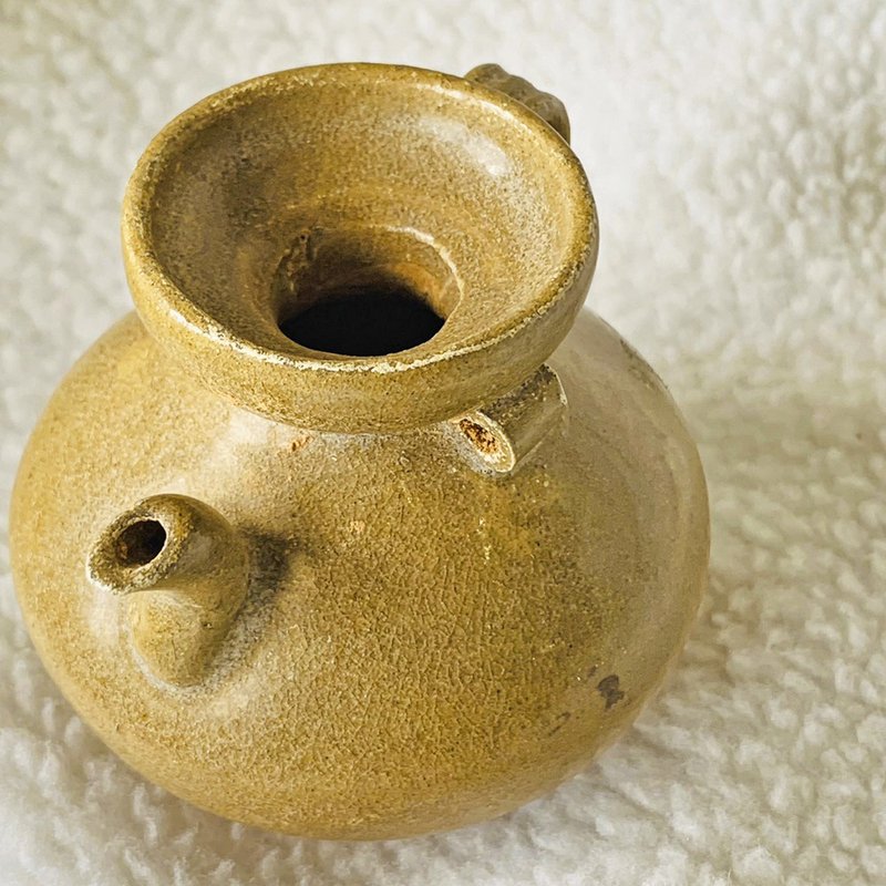 China Song Dynasty Longquan kiln yellow glaze double series small pot │ soft and elegant - ถ้วย - ดินเผา สีนำ้ตาล