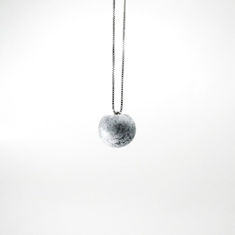 Moon Series - Full Moon Necklace - Necklaces - Cement Gray