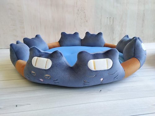 Lucky Me 寵物設計 泡湯床墊- 泡湯的貓 涼墊組合 可拆式床墊