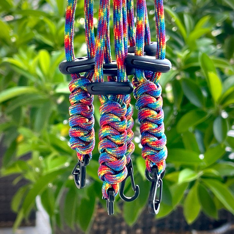 Handmade Rainbow Paracord Lanyard Gay Pride LGBT+ - Lanyards & Straps - Polyester Multicolor