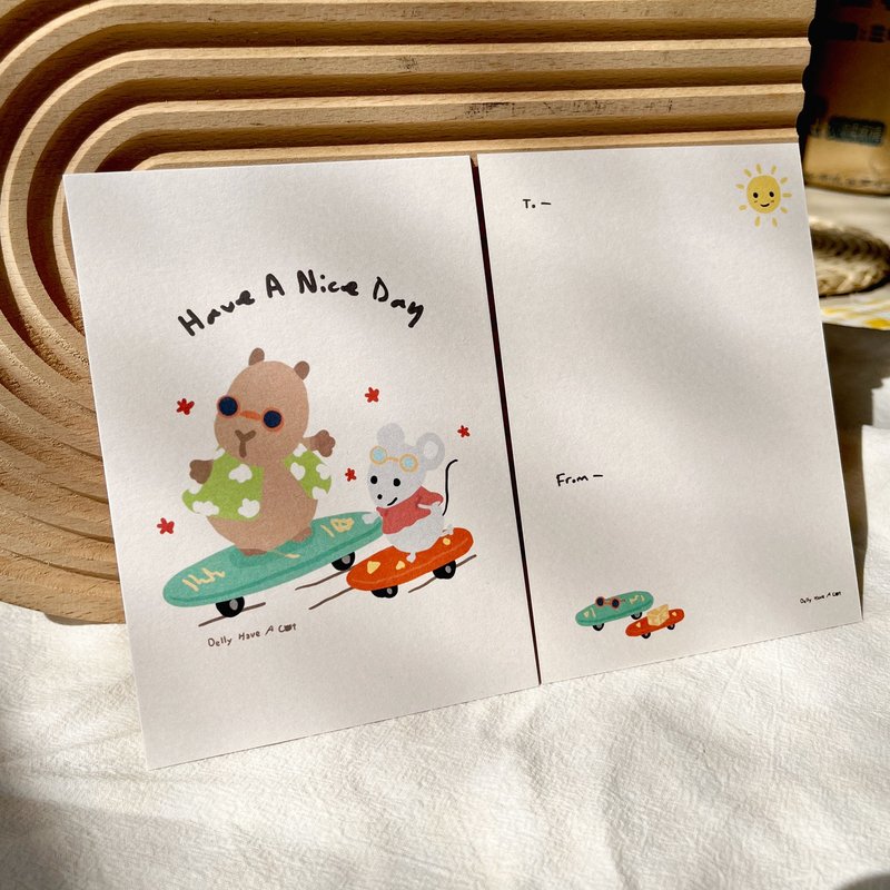 明信片 | Have a nice day 一起出遊吧萬用明信片 - 卡片/明信片 - 紙 