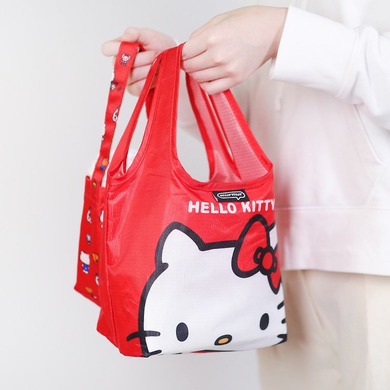 murmur餐餐袋|hello kitty 經典紅|3way小提袋推薦 - 手袋/手提袋 - 聚酯纖維 紅色