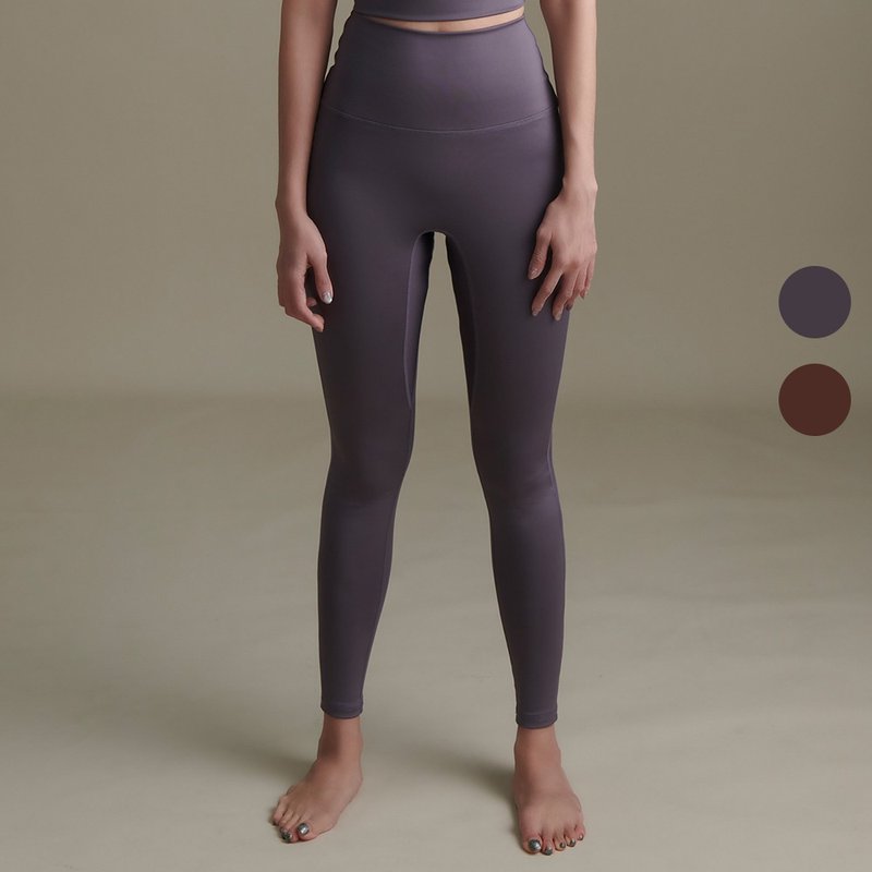 Dr. Ho TCM joint design yoga clothes - pants chocolate / tranquility gray - Women's Yoga Apparel - Polyester Brown