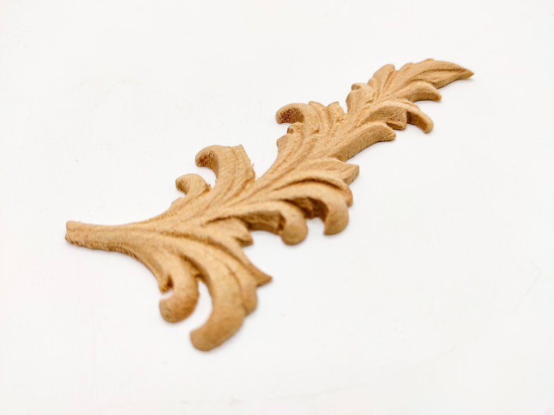 Wood Appliques corners, Onlay furniture, Shabby Chic, Wall ornament, Applique - Wood, Bamboo & Paper - Wood Brown