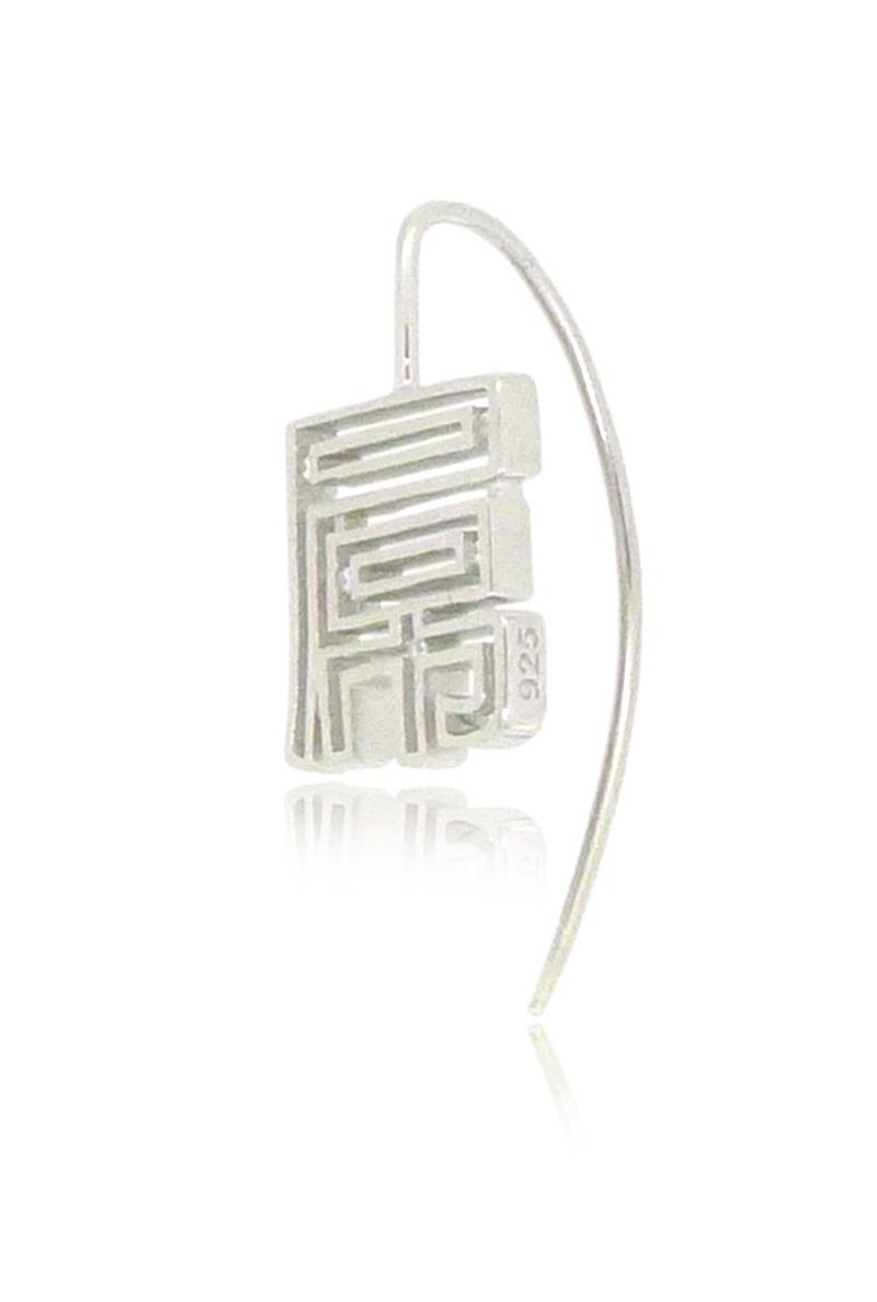 HK219 ~ 925 silver <cock> earrings - ต่างหู - โลหะ สีเงิน