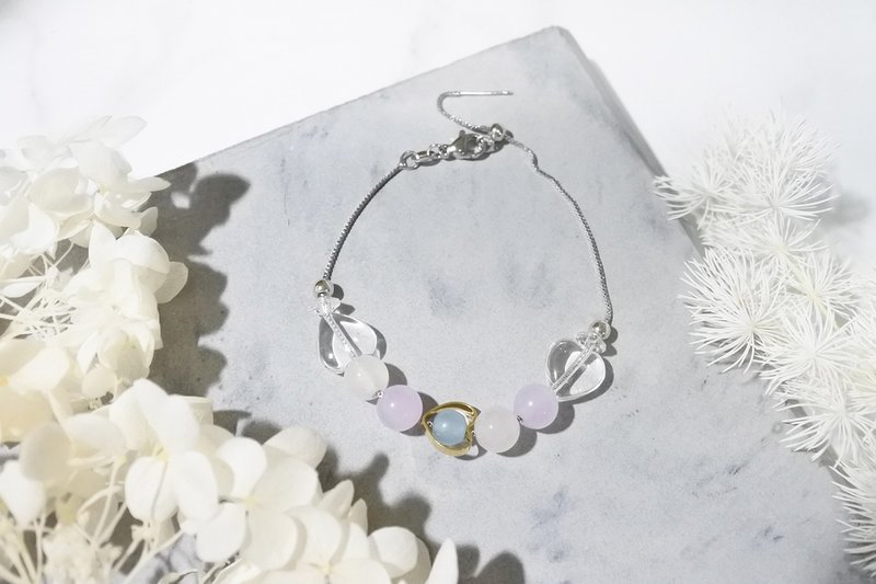 Go with your heart – natural crystal bracelet - สร้อยข้อมือ - คริสตัล สีม่วง