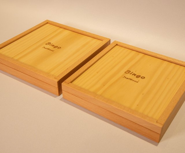 Just Wood 非木不可】楽しいビンゴボックス（数字25個、2箱セット