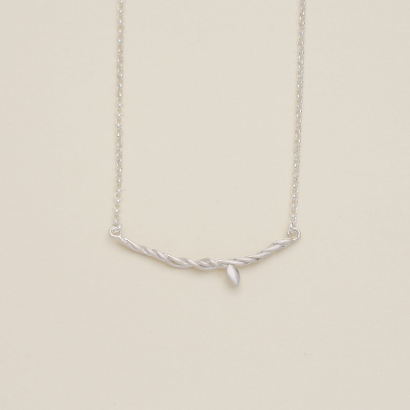 Leaf Vine Necklace - Necklaces - Sterling Silver Silver