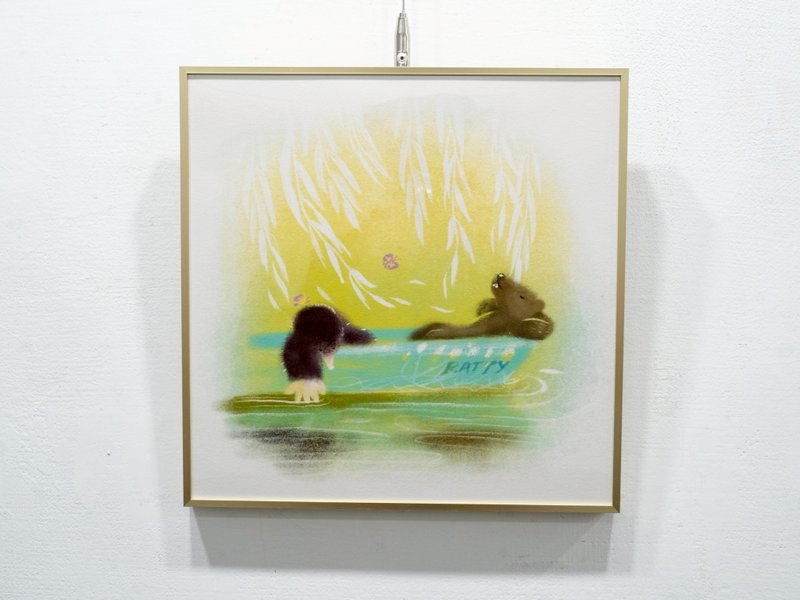 限量 / 藝術微噴複製畫 / 河 / 週末 / 柳林 / 裝飾 - 海報/掛畫/掛布 - 紙 