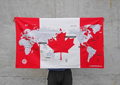 MakeWorld.tw 地圖製造 Make World地圖製造運動浴巾(加拿大)