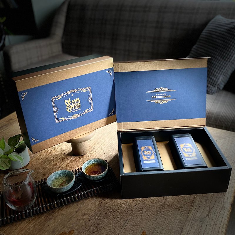 Worry-free Classic Tea Gift Box E-Oolong Tea + Sun Moon Lake Assam Black Tea New Year Gift Box - ชา - อาหารสด สีทอง