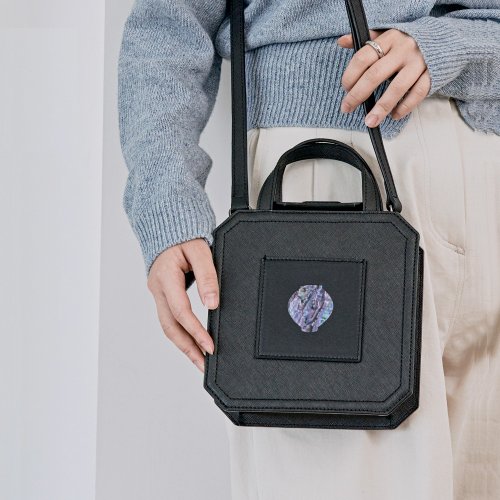 螺鈿細工模様　バッグ 螺鈿細工のソバンバッグ ブラック - ショップ kesylang トート