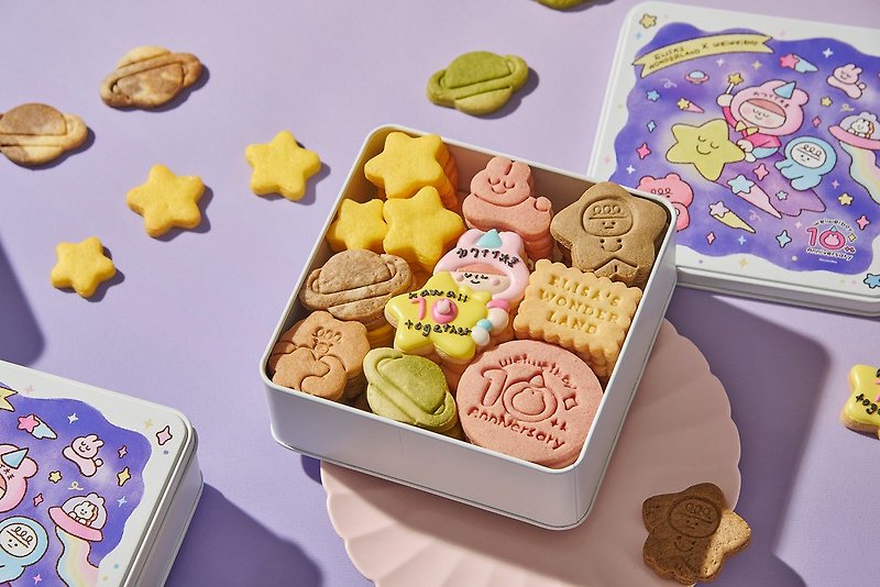 新鮮食材 手工餅乾 粉紅色 - 【夢幻星空】Elisa's Wonderland x Weiweiboy十週年聯名餅乾禮盒