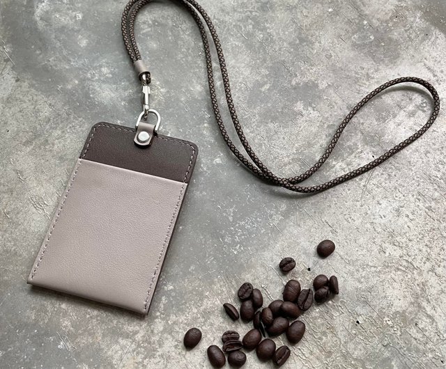 ID holder Youyou card holder cloud gray/dark coffee - Shop kaku2008 ID &  Badge Holders - Pinkoi