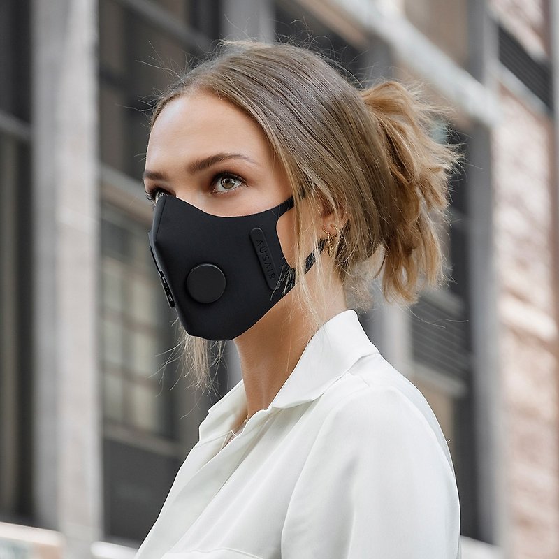 Australia AusAir Clean Air Ultra-Protective Mask Set M - Absolutely Black - Face Masks - Nylon Black