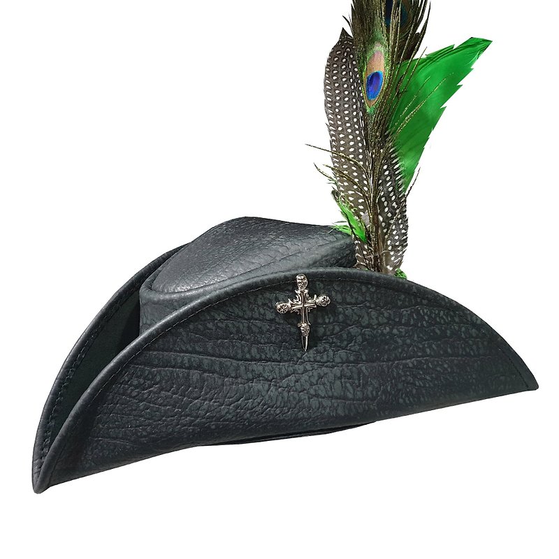 Lady Maria Leather Hat - หมวก - หนังแท้ สีดำ